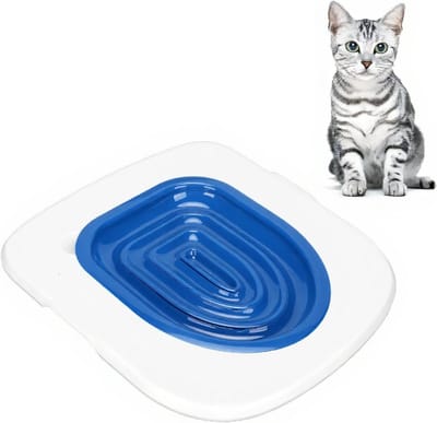 Training Kit voor Katten, Effectief Systeem om Katten te Leren Toilet Gebruiken, Universele Herbruikbare Toiletset voor Huisdieren met Verwijderbare Tray en Ondersteuning