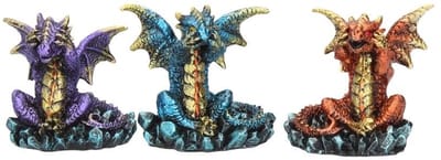 Nemesis Now - Three Wise Dragons (Set of 3) Beeldjes/figuren - Draak - Multicolours