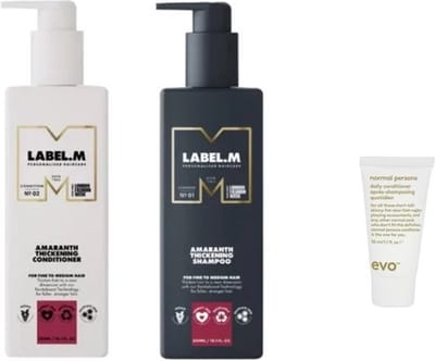 Label M Amaranth Duo Set - Thickening Conditioner + Shampoo 300ML + WILLEKEURIG Travel Size - 300ML + 300ML