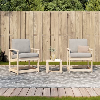 vidaXL - 3-delige - Loungeset - massief - grenenhout