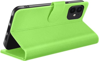 Zanae, Hoesje geschikt voor iPhone 12 mini - Wallet Case & Magneetsluiting, Groen