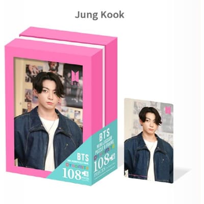 BTS Dynamite Ingelijste Puzzel 108 Stukjes Jung Kook pink