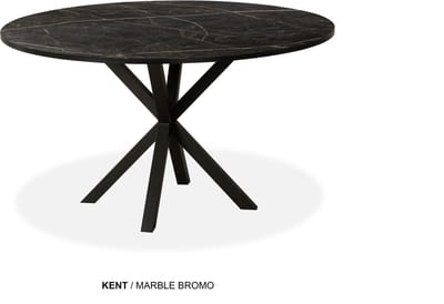 Maxfurn - Eettafel rond | Zeer krasvast | Kleur: Marble bromo | diameter 120cm