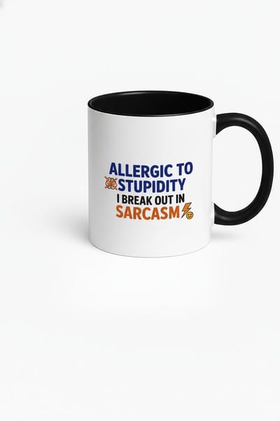 Allergic to Stupidity Sarcasm Koffiemok | Unieke Koffiemok met Tekst