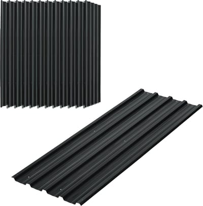 4goodz 12 stuks Damwand Dakplaten 7m² - 129x45cm Verzinkt - Donkergrijs