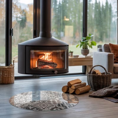 Coloray Vloerplaat Houtkachel - Plaat onder Houtkachel - 80 cm x 80 cm - Kachel Onderplaat - Zwart Vloerplaat Kachel - Vloerplaat Voor Kachel - Onderplaat Kachel - Houtkachel Vloerplaat - Plaat Kachel
