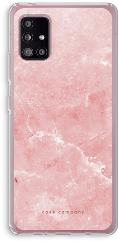 Case Company® - Hoesje geschikt voor Samsung Galaxy A51 5G hoesje - Roze marmer - Soft Cover Telefoonhoesje - Bescherming aan alle Kanten en Schermrand