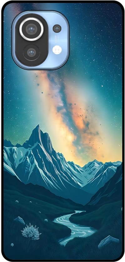 Smartphonica Telefoonhoesje Geschikt voor Xiaomi Mi 11 met Sterrenhemel Opdruk - TPU Backcover Case With Space And Milkyway Design geschikt voor Xiaomi Mi 11