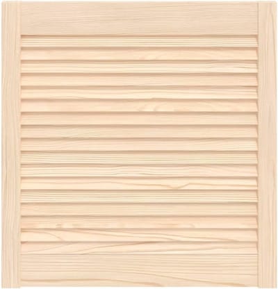 Louvre Deur - Houten Kastdeur - Meubelrenovatie - Massief Vurenhout - 61.5x59.5 cm