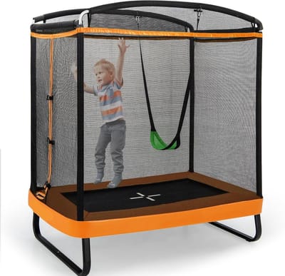 Trampoline met schommel - Kinder trampoline Speelbed - Buiten spelen - Inclusief schommel en net