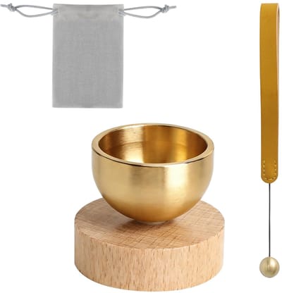 Dailygoods- Klankschaalset Handgemaakt - Kleine Klankschaal - Yoga - Meditatie - Chakra-genezing - Messing, 4 cm diameter - Meditatie Schaal