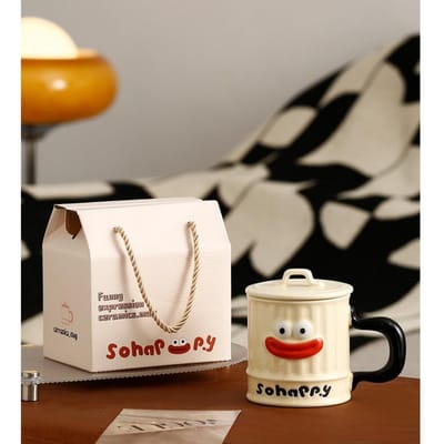 Creatieve Grappige Grote Mond Mok Lelijk Schattig Persoonlijkheid Beker Koffiekop Verjaardagscadeau Souvenir Keramische Waterbeker 301-400ml