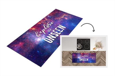 Keukenloper - Loper keuken - Quote - Sterren - Ruimte - 120x50 cm - Keukenloper vinyl