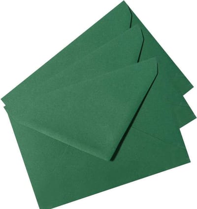 75 Stuks DIN C6 Enveloppen 114x162 mm Donkergroen voor Uitnodigingen en A6 Kaarten
