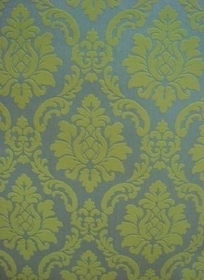 lime groen zilver barok behang 08521-10