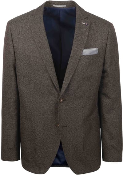 Suitable Colbert Leek Structure Bruin - Maat 48 - Heren blazer