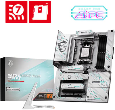 MSI B850 GAMING PLUS WIFI PZ Moederbord – Socket AM5 – ATX – DDR5 – Wi-Fi 7 – Bluetooth 5.4 – PCIe 5.0 – AMD B850