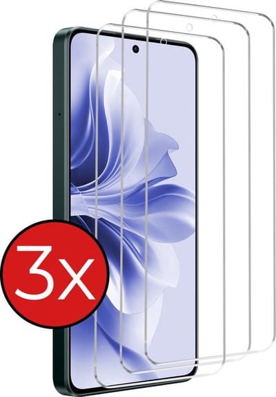 Screenprotector - 3 Stuks - Geschikt voor OPPO Reno 11F - Extra Sterk - Beschermglas - Gehard Glas - Tempered Glass - Screen Protector