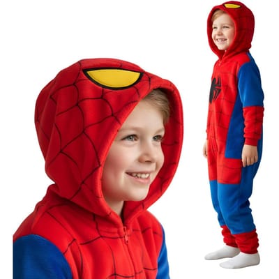 Pyjama Onesie Kigurumi Kostuum Verkleedkostuum Spider-Man 115-125Cm red