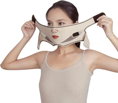 Gezicht Afslankband en kinlift compressieband – V-lijn gezichtstrainer voor contourvorming, huidverstrakking, slankere gezichtslijnen en comfortabele pasvorm