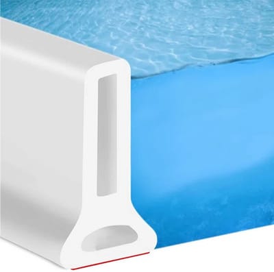 Zelfklevende Waterdrempel - Douchestrip - Badkamer - Douchestrip - Douchedeurafdichting - Waterstopper - Wit - 1 Meter