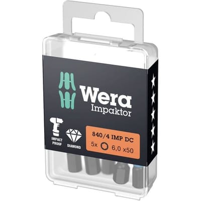 Wera 05057645001 Inbus-bit Aandrijving: 1/4 (6,3 mm) Uitvoering: Inbus 5 50 mm