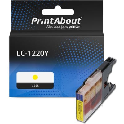 PrintAbout huismerk Inktcartridge LC-1220Y Geel Geschikt voor Brother