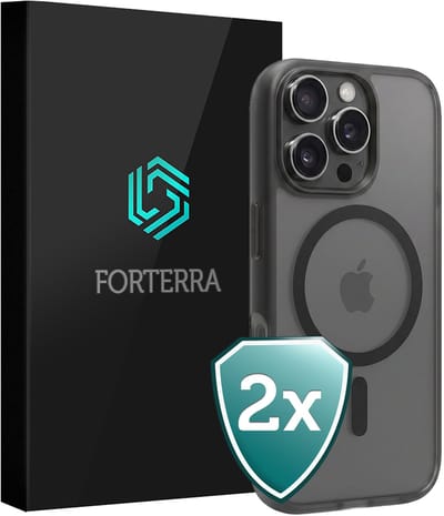Hoesje 2 Stuks - Geschikt voor Apple iPhone 16 Pro - Magsafe Compatible - Sterk & Shockproof - Shock Proof Case - Back Cover - Telefoon Hoes - Zwart