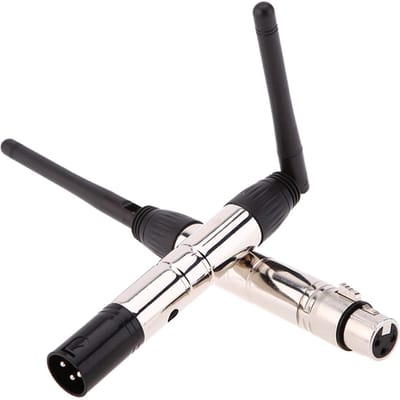 Lixada 2.4G ISM DMX512 sans fil mâle et femelle 2 en 1 récepteur et émetteur XLR éclairage LED pour EU Plug