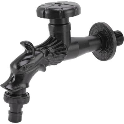 Robinet d'évier de salle de bain en cuivre antique efficace polyvalent gravé robinet rétro pour salle de bain gray
