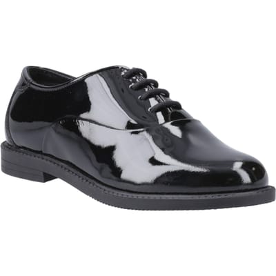 Hush Puppies Nellie Patent Meisjes Zwarte Oxford Schoenen Van Leer