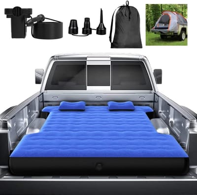 Opblaasbare Luchtmatras voor Pickup Truck Bed 5.5 - 5.8ft - 16.4ft Luchtpomp Slag - Comfortabel Campingbed voor Laadbak - Ideaal voor Outdoor Avonturen, Truck Camping en Filmavonden Buiten