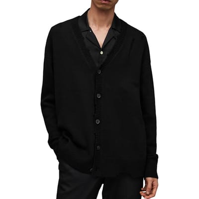 AllSaints Vicious Cardigan Black Size: XXL | Cardigans Outlet | Heren | Zwart