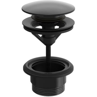 Hansa Toebehoren - Push-open afvoerplug 1 1/4, mat zwart 0764010033