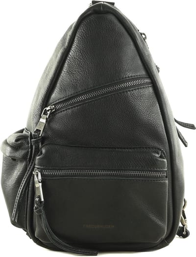 FREDsBRUDER Leren Rugzak My Old Friend Backpack Black Zwart