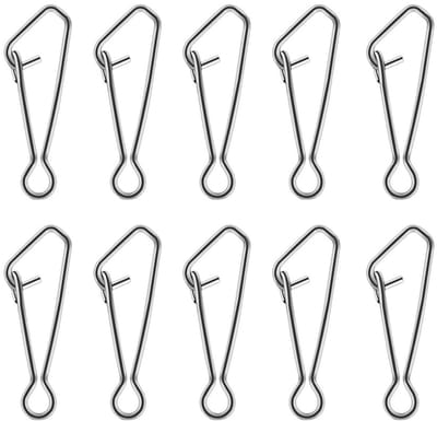 Dailygoods- Zeevisclip 100 Stuks - Snelle Wissel Viswartels - Hoge Sterkte Snap Clips - Voor Zoet/Zout Water - Eenvoudig te Gebruiken - Glad Oppervlak - Visclips