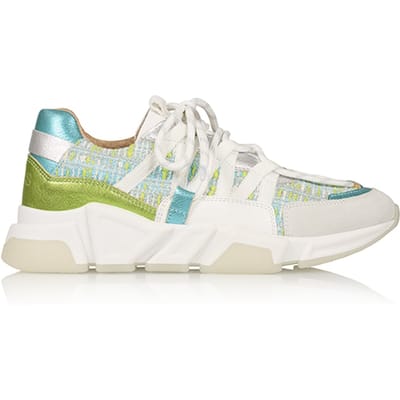 DWRS label Los Angeles Tweed Sneaker Apple / Silver Maat: 36 | Sneakers Outlet | Dames | Wit