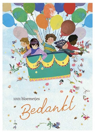 Blossombs Wenskaart met Zaadbom - 1001 Bloemetjes Bedankt - Hanger met Bloembommetje