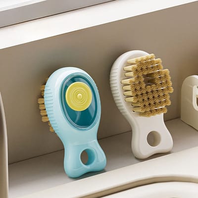 Afwasborstel set（Twee stuks ） - Afwasborstel met Zeepdispenser – Keuken Schrobborstel voor Hardnekkig Vuil – Multifunctionele Reinigingsborstel voor Keuken & Badkamer