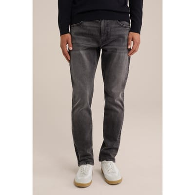 We Fashion 5-pocket Mid Waist Grey Maat: W28L32 | Straight Jeans Outlet | Heren | Grijs