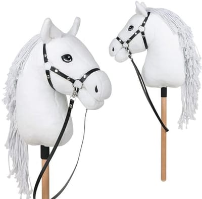 Hobby Horse met Halster en Trens - Stokpaardje voor Kinderen | Paard om op te Rijden voor Hobby Horsing