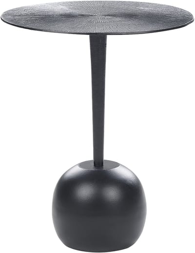 EUCLA - Bijzettafel - Zwart - Aluminium