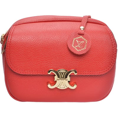 Luisa Vannini Rood Rundleer Tas