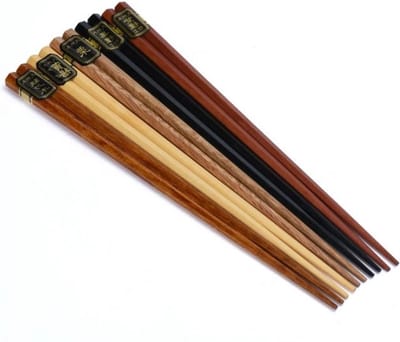 *** Complete Chopstick set - 5 paar - Hout - Sushi - Giftset - Eten - Aziatisch - Chopsticks - Eetstokjes - Houten chop sticks - Bestek - van Heble® ***
