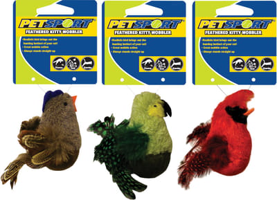 Feathered Kitty Wobbler groen Speelgoed voor katten - Kattenspeelgoed - Kattenspeeltjes
