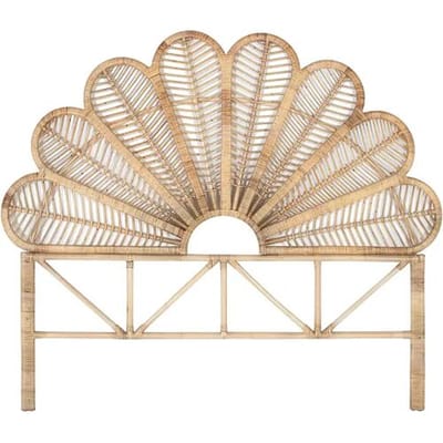 Giner y colomer Natuurlijk rotan hoofdbord 180 cm, mediterrane stijl - 155x180x4