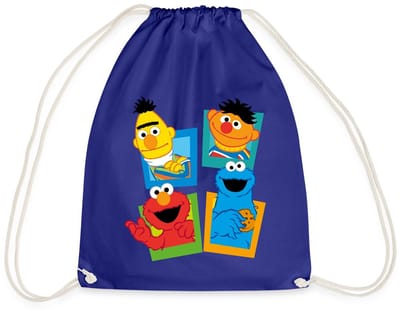 Sesamstraat Bert Ernie Elmo Koekiemonster Gymtas
