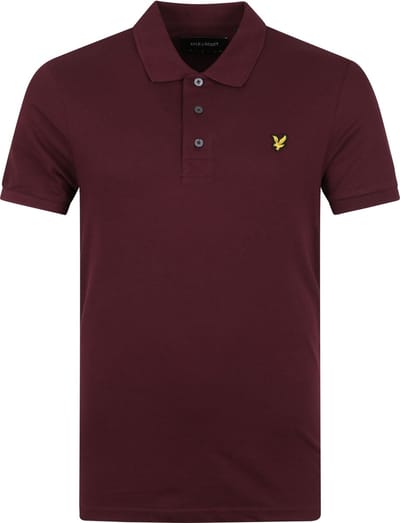 Lyle and Scott Polo Burgundy - Maat L - Heren