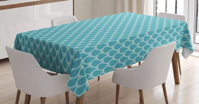ABAKUHAUS Blauw Tafelkleed – Rechthoekig 140x200 cm – Wasbaar, Luxe satijn
