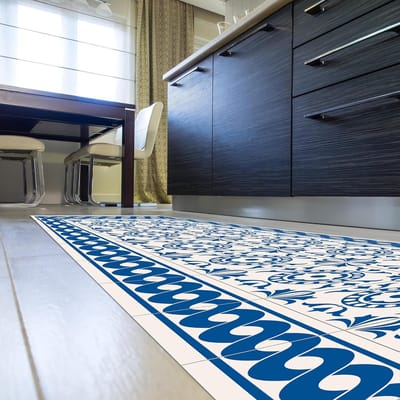 Famanu – Keukentapijt - antislip - Tile Carpet 50 x 240 cm - vinyl vloerbescherming - 100% gemaakt in Italië - met niet - giftige inkt - vuurvast en waterdicht
